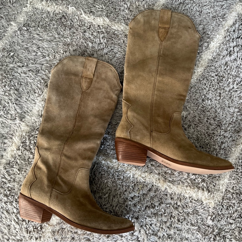 NWT Free People Suede Cowboy Boots